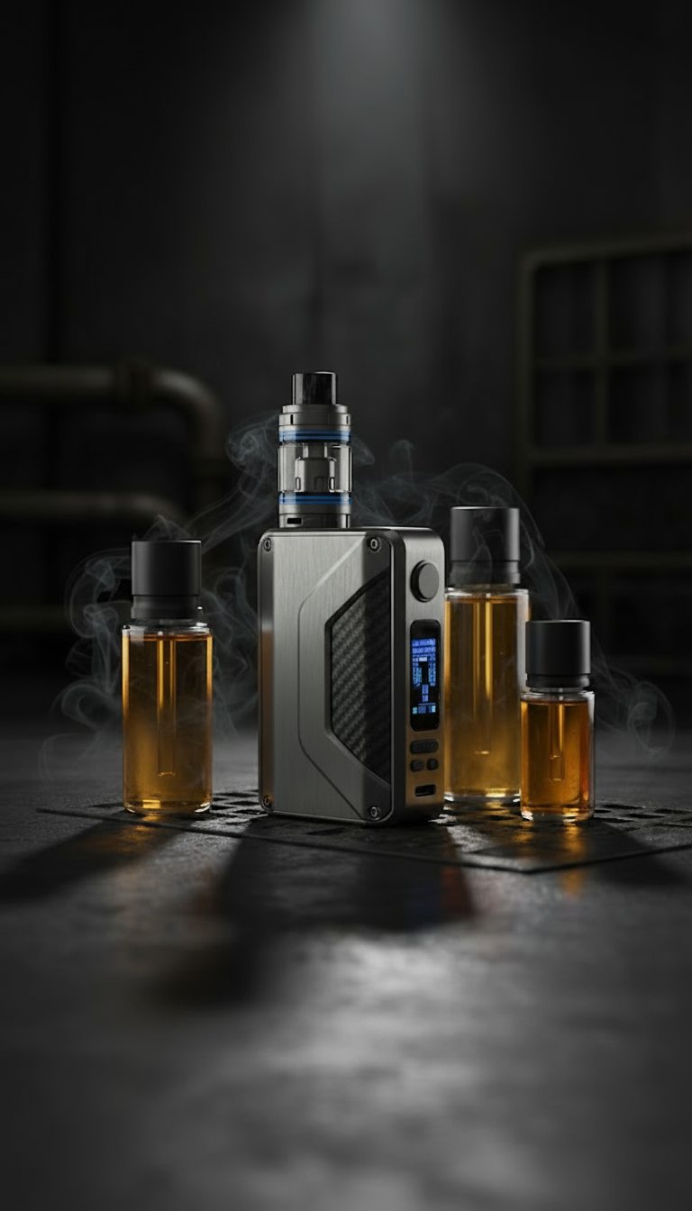 E-liquid and vape gear